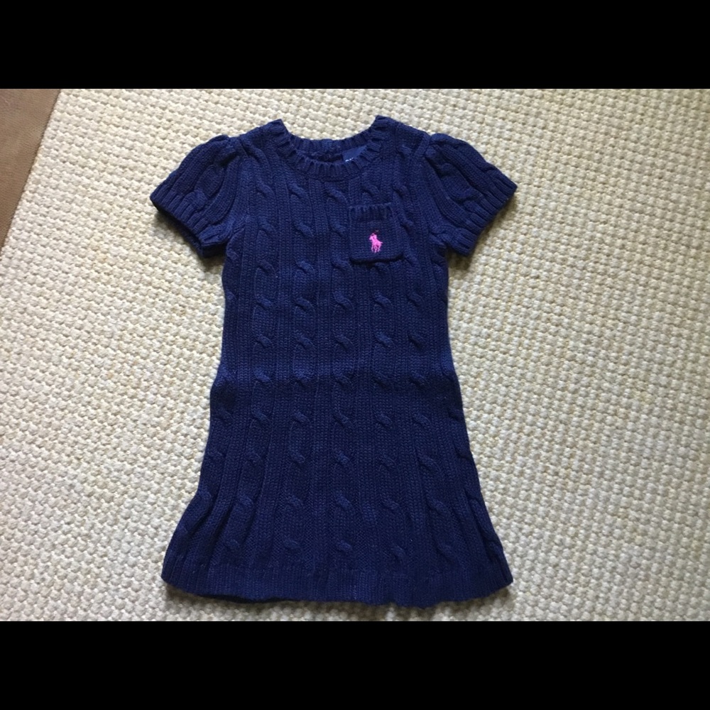 Ralph Lauren Navy Cable Knit Dress